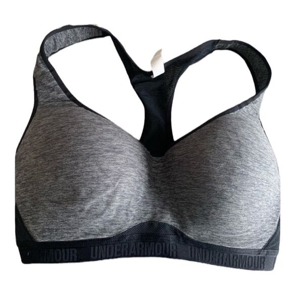 32D Under Armour UA Heat Gear lightly Padded Workout Sports Racerback Bra - Picture 1 of 7